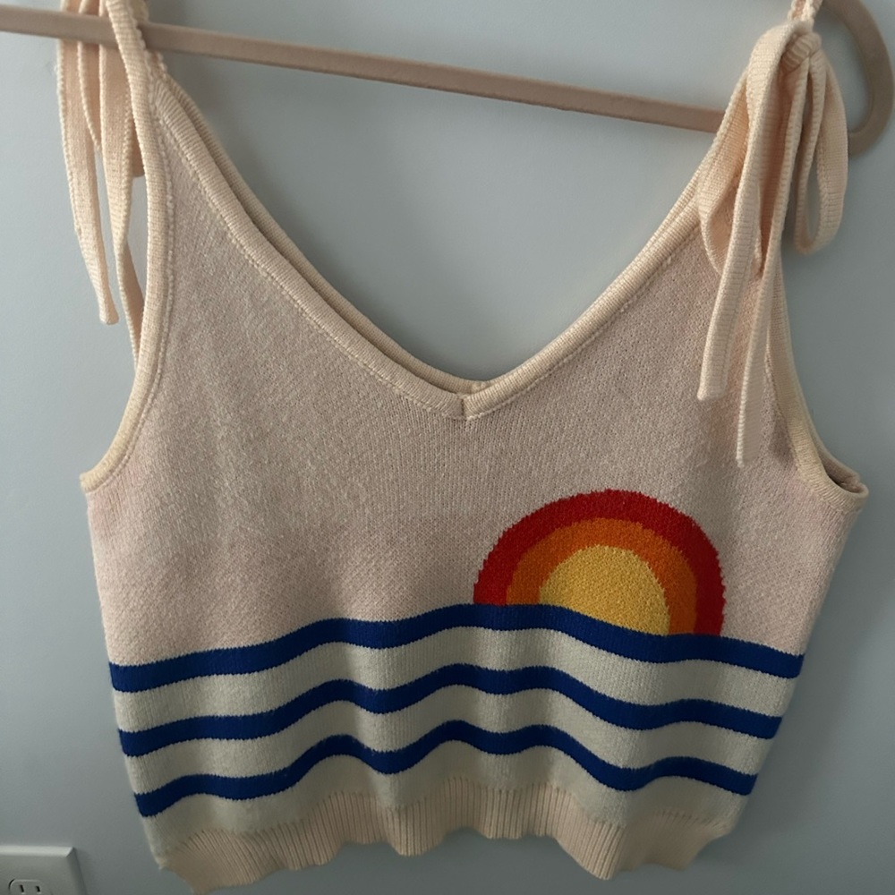 Miss Sparkling Knit Sunset Sweater Tank